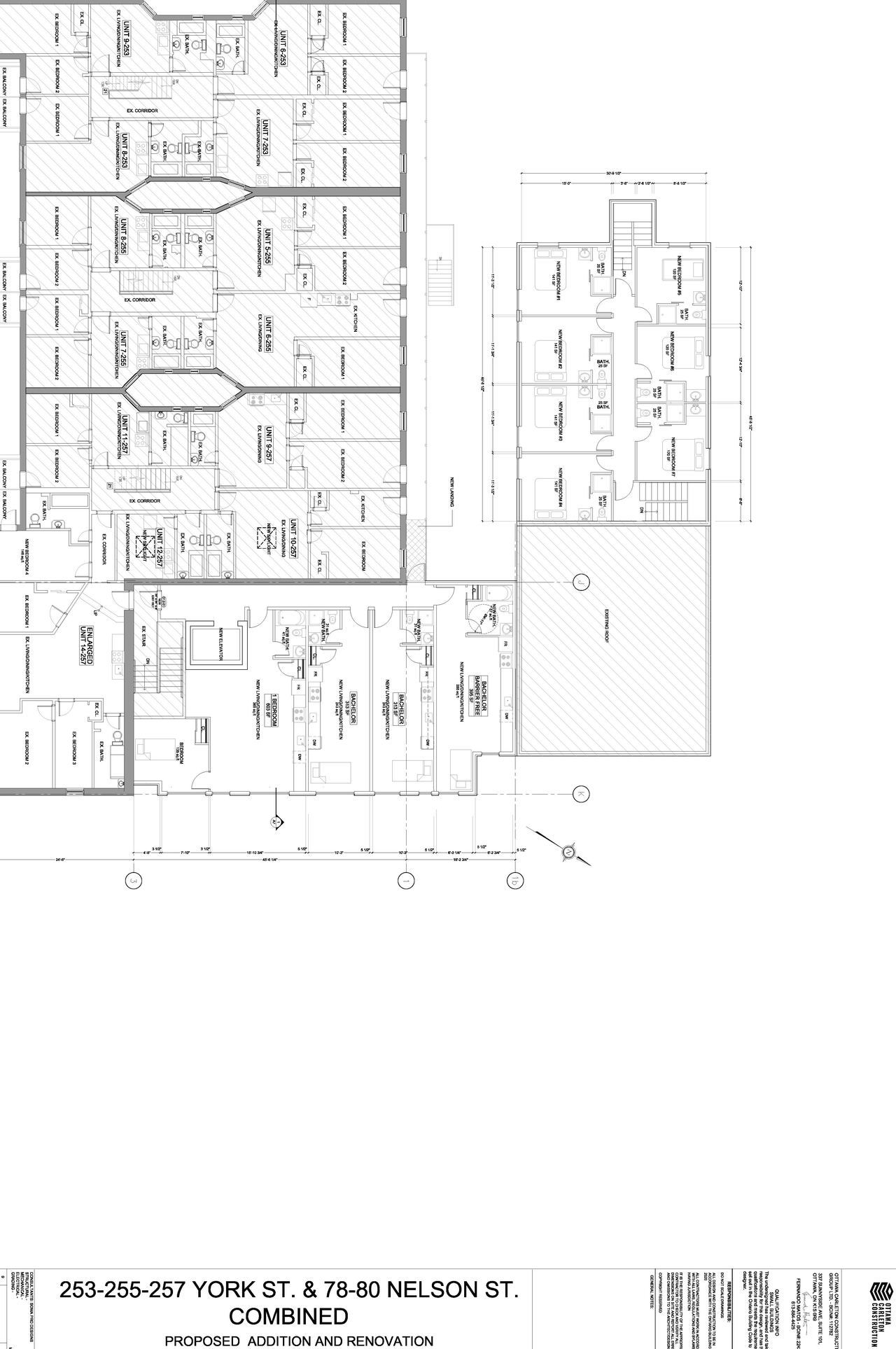 Construction site plan for project from page 4 of the file '2022-03-22 - Floor Plans - D07-12-21-0135'