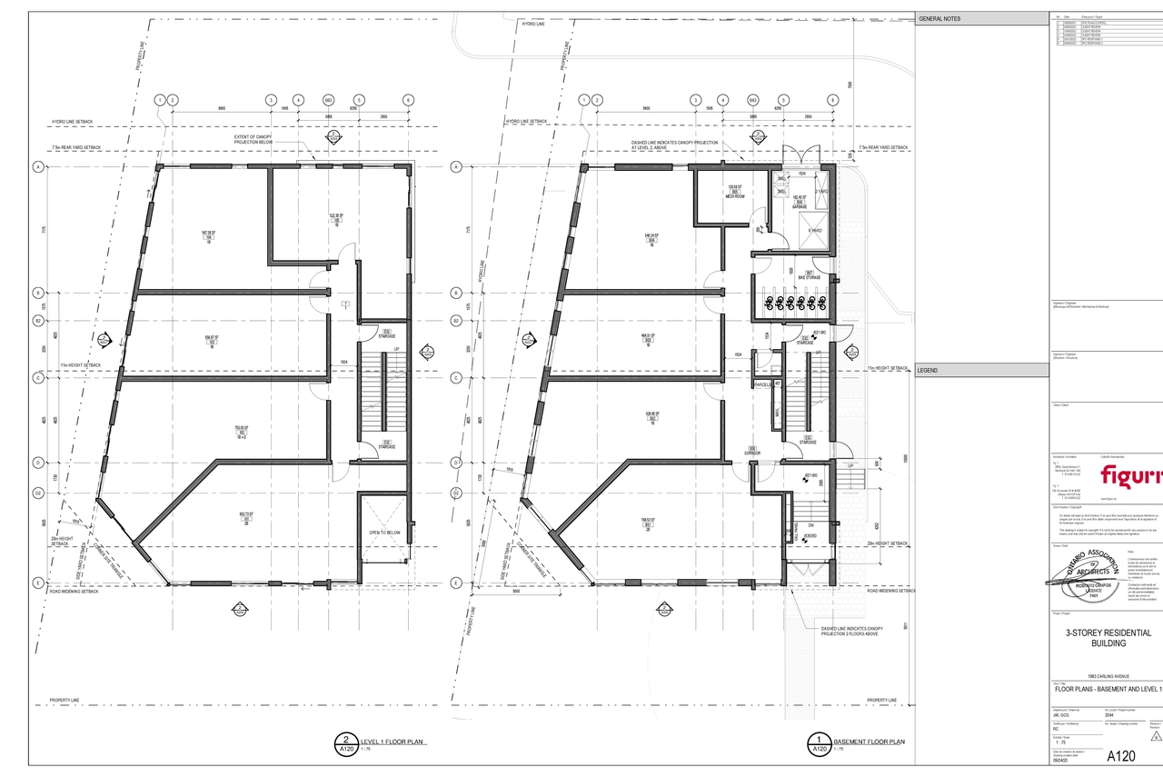 Floor plan for project from page 1 of the file '2023-06-30 - Floor Plans & Elevations - D07-12-21-0145'