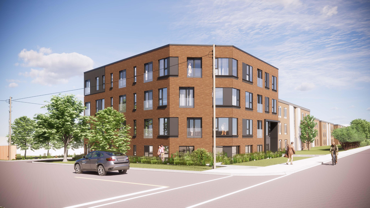 Rendering of building from page 1 of the file '2023-01-12- Renderings- Second Submission - D07-12-21-0145'