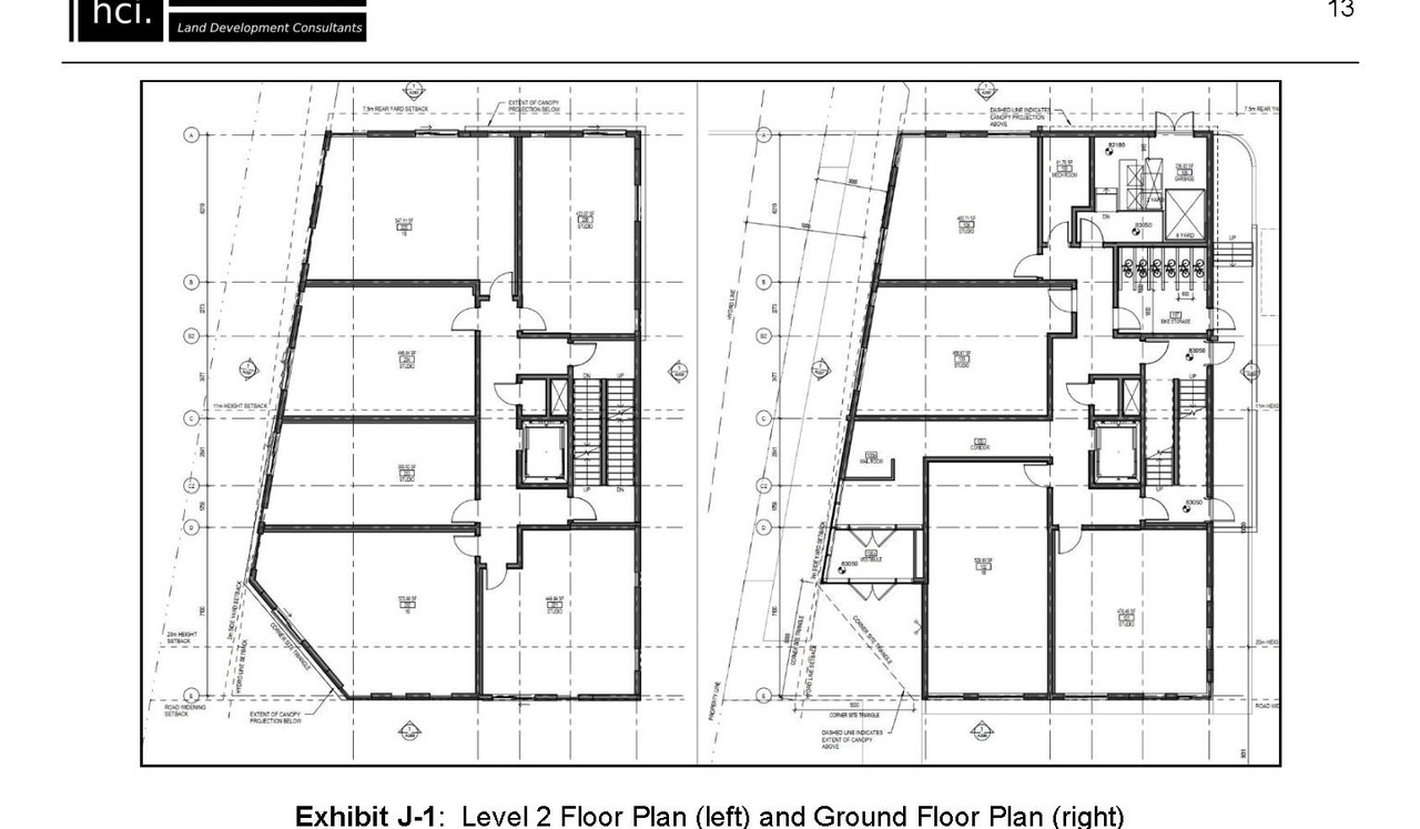 Floor plan for project from page 16 of the file '2021-09-20 - Planning Rationale and Design Brief - D07-12-21-0145'