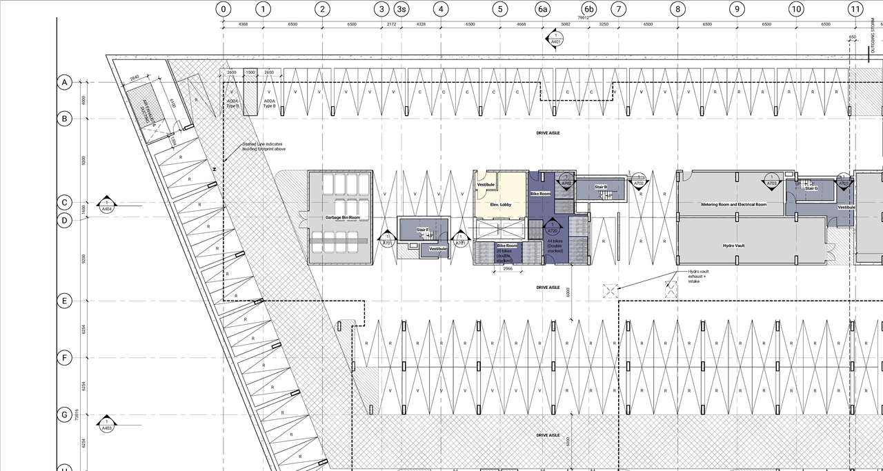 Construction site plan for project from page 5 of the file '2021-09-24 - Floor Plans - D07-12-21-0149'