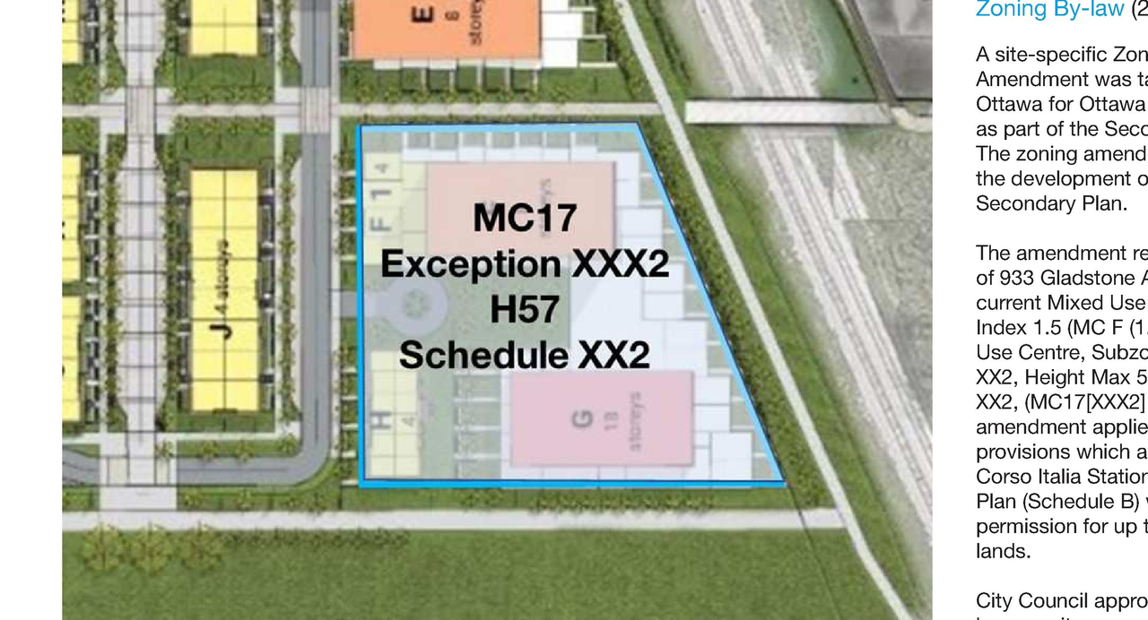 Construction site plan for project from page 13 of the file '2021-11-25 - UDRP Dec 3 2021 Design Brief - D07-12-21-0149'