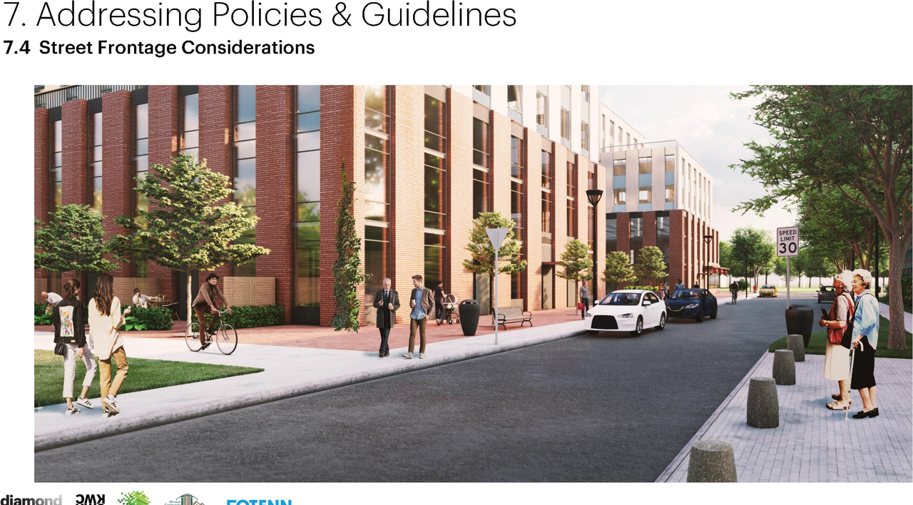 Rendering of building from page 31 of the file '2021-11-25 - UDRP Dec 3 2021 Design Brief - D07-12-21-0149'