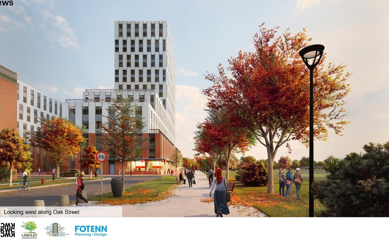 Rendering of building from page 52 of the file '2021-11-25 - UDRP Dec 3 2021 Design Brief - D07-12-21-0149'