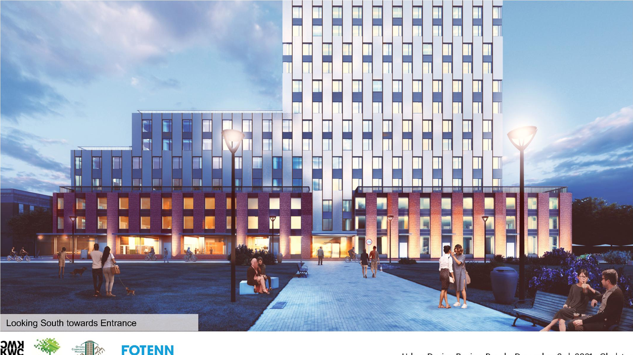Rendering of building from page 53 of the file '2021-11-25 - UDRP Dec 3 2021 Design Brief - D07-12-21-0149'