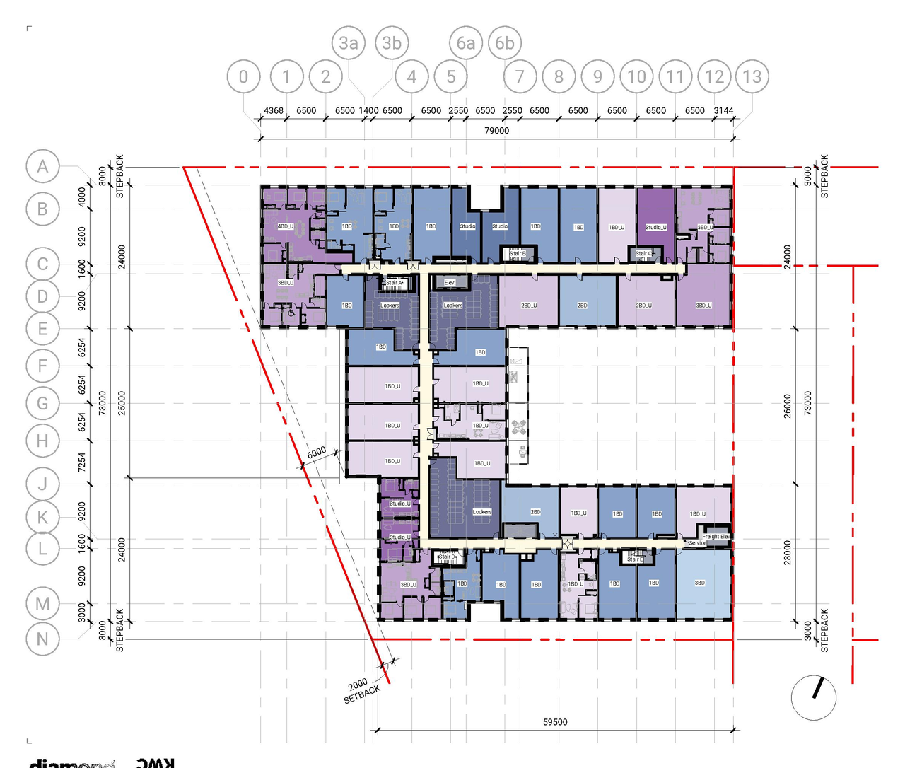 Floor plan for project from page 63 of the file '2021-11-25 - UDRP Dec 3 2021 Design Brief - D07-12-21-0149'