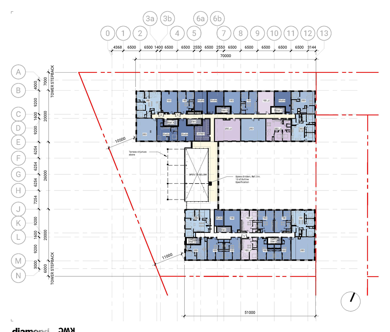 Floor plan for project from page 65 of the file '2021-11-25 - UDRP Dec 3 2021 Design Brief - D07-12-21-0149'