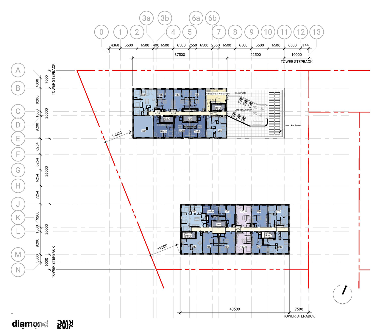 Floor plan for project from page 67 of the file '2021-11-25 - UDRP Dec 3 2021 Design Brief - D07-12-21-0149'