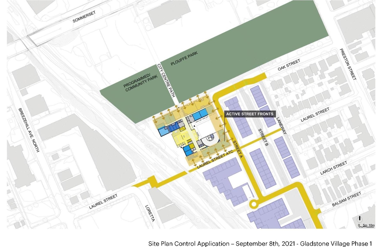 Construction site plan for project from page 13 of the file '2021-09-24 - Design Brief - D07-12-21-0149'
