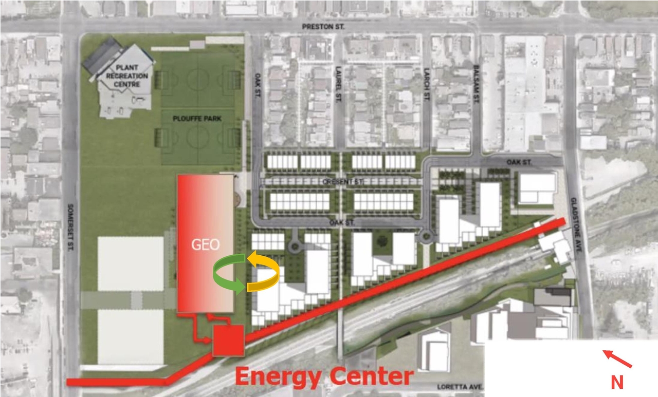 Construction site plan for project from page 23 of the file '2021-09-24 - Design Brief - D07-12-21-0149'