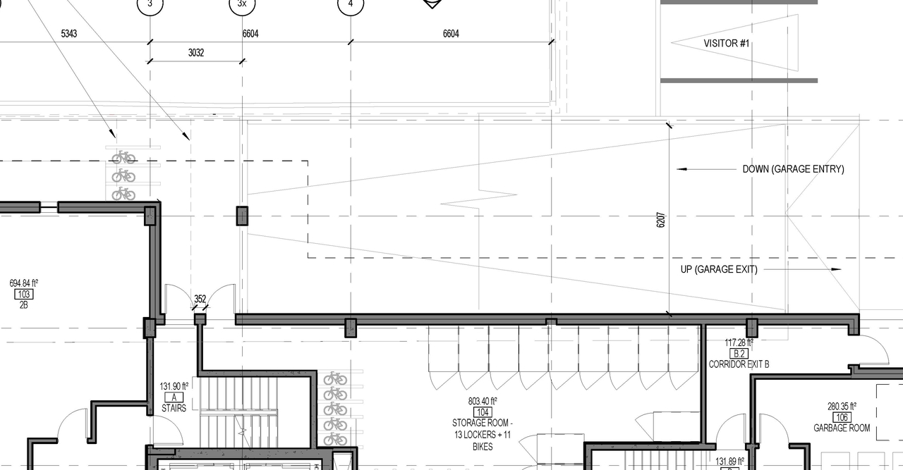 Construction site plan for project from page 2 of the file '2021-09-24 - Floor Plans - D07-12-21-0150'