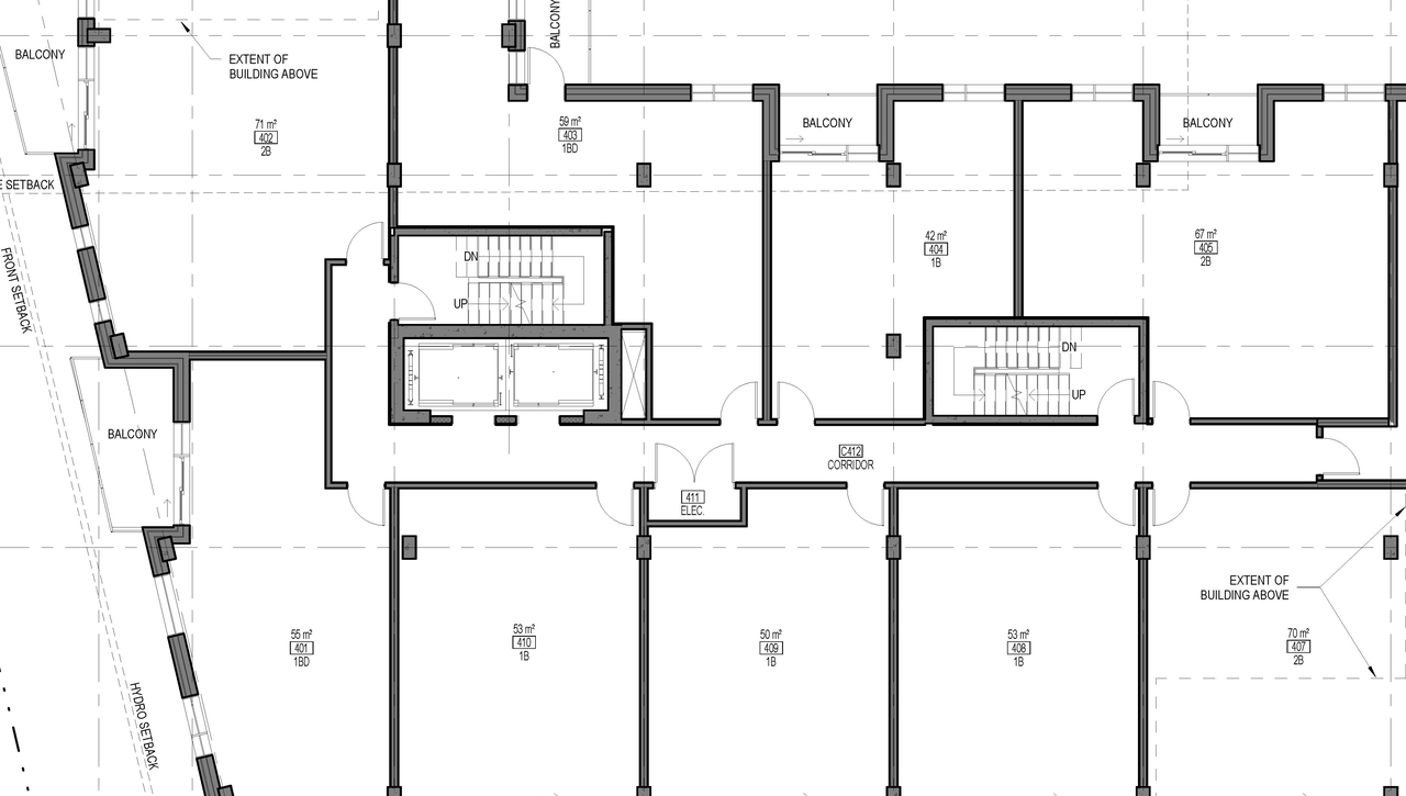 Construction site plan for project from page 5 of the file '2022-12-16 - Floor Plans - D07-12-21-0150'