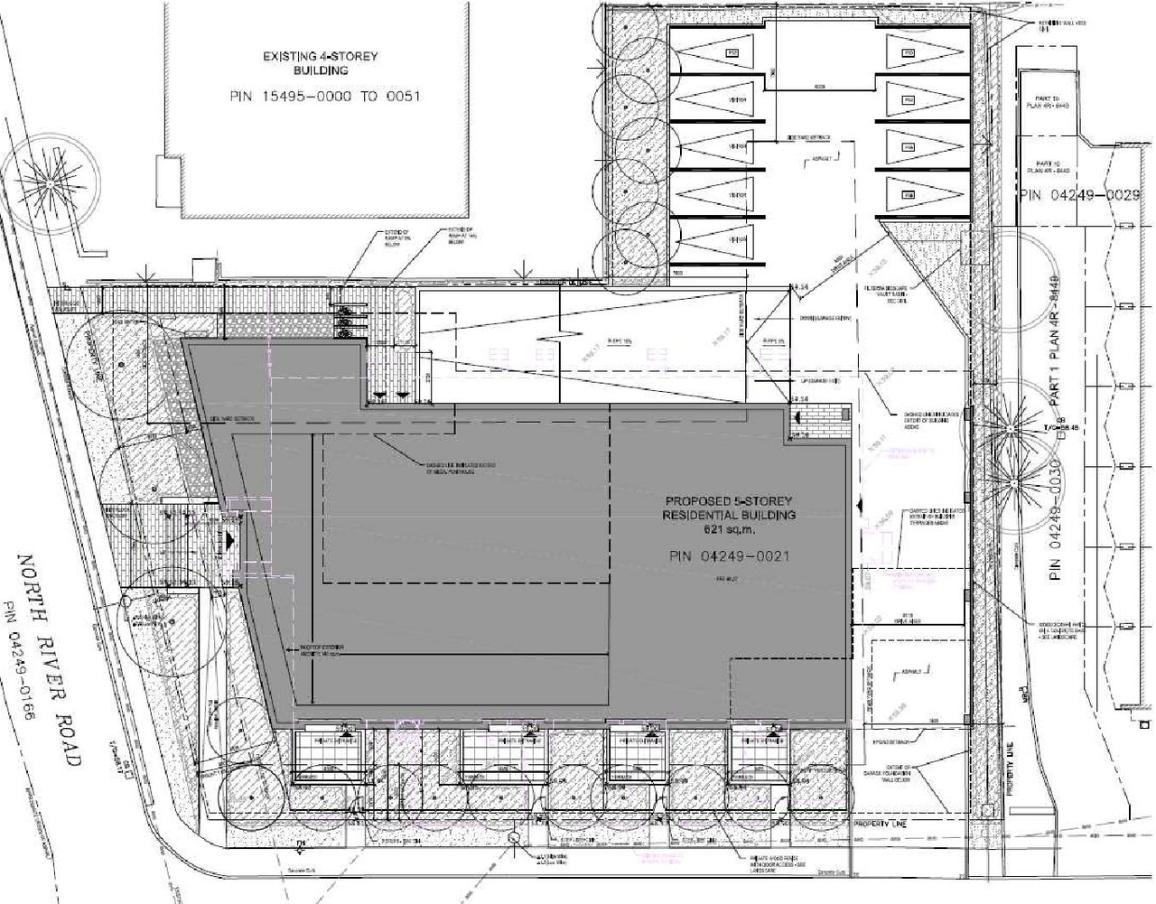 Construction site plan for project from page 13 of the file '2021-09-24 - Planning Rationale and Design Brief - D07-12-21-0150'