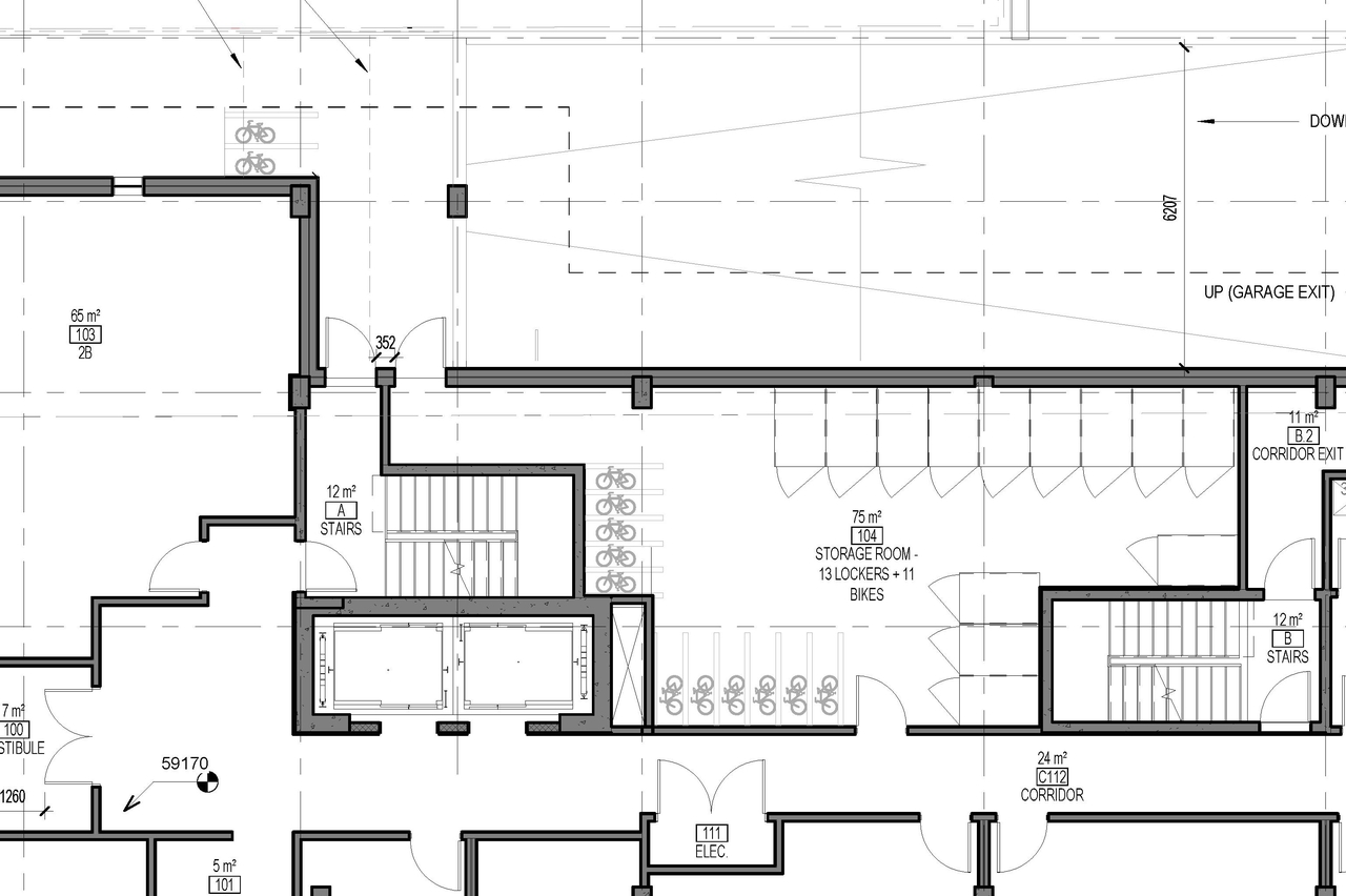 Construction site plan for project from page 2 of the file '2022-03-16 - Floor Plans - D07-12-21-0150'