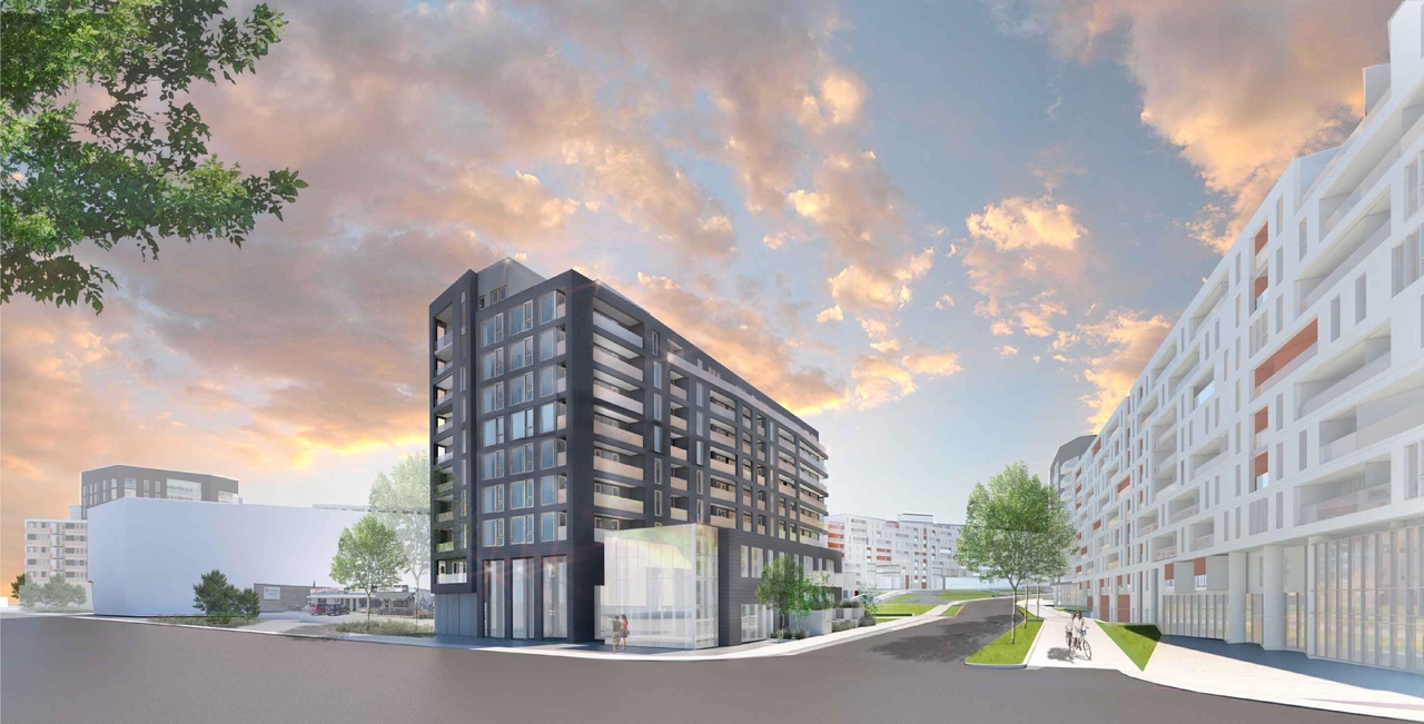 Rendering of building from page 1 of the file '2023-12-07 - Shadow, Views, Floor, Sections, Elevations Plans - D07-12-21-0152'