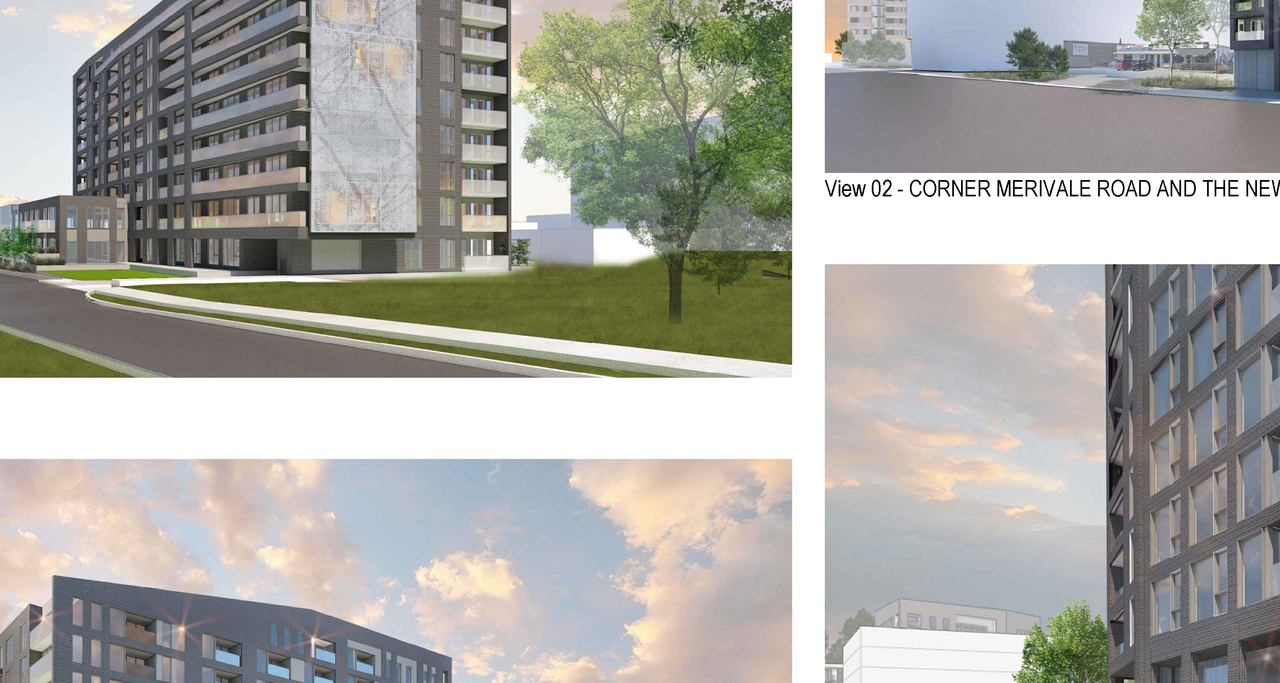 Rendering of building from page 5 of the file '2023-12-07 - Shadow, Views, Floor, Sections, Elevations Plans - D07-12-21-0152'
