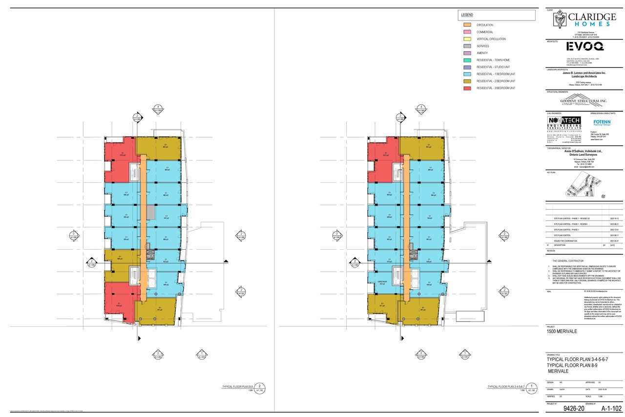 Floor plan for project from page 9 of the file '2023-12-07 - Shadow, Views, Floor, Sections, Elevations Plans - D07-12-21-0152'
