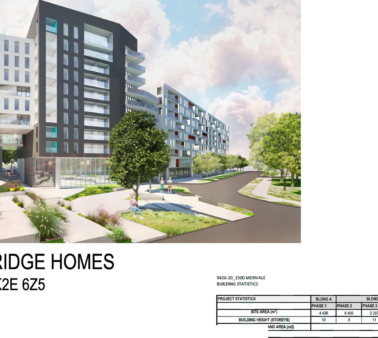 Rendering of building from page 1 of the file '2021-09-27 - Site Plan Shadow Analysis Floor Plans - D07-12-21-0152'