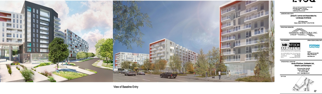 Rendering of building from page 4 of the file '2021-09-27 - Site Plan Shadow Analysis Floor Plans - D07-12-21-0152'