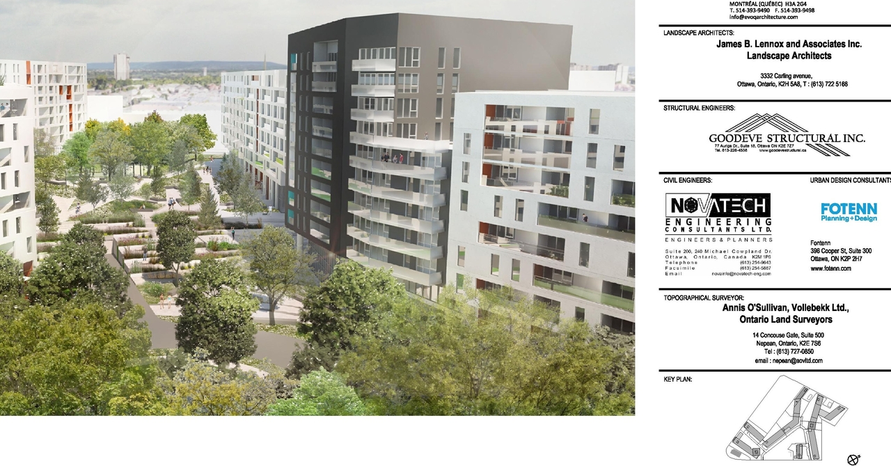 Rendering of building from page 5 of the file '2021-09-27 - Site Plan Shadow Analysis Floor Plans - D07-12-21-0152'