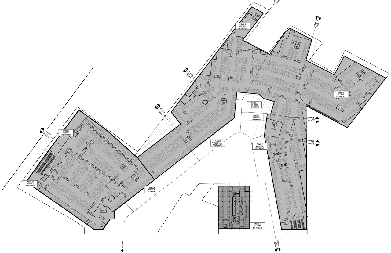 Floor plan for project from page 6 of the file '2021-09-27 - Site Plan Shadow Analysis Floor Plans - D07-12-21-0152'