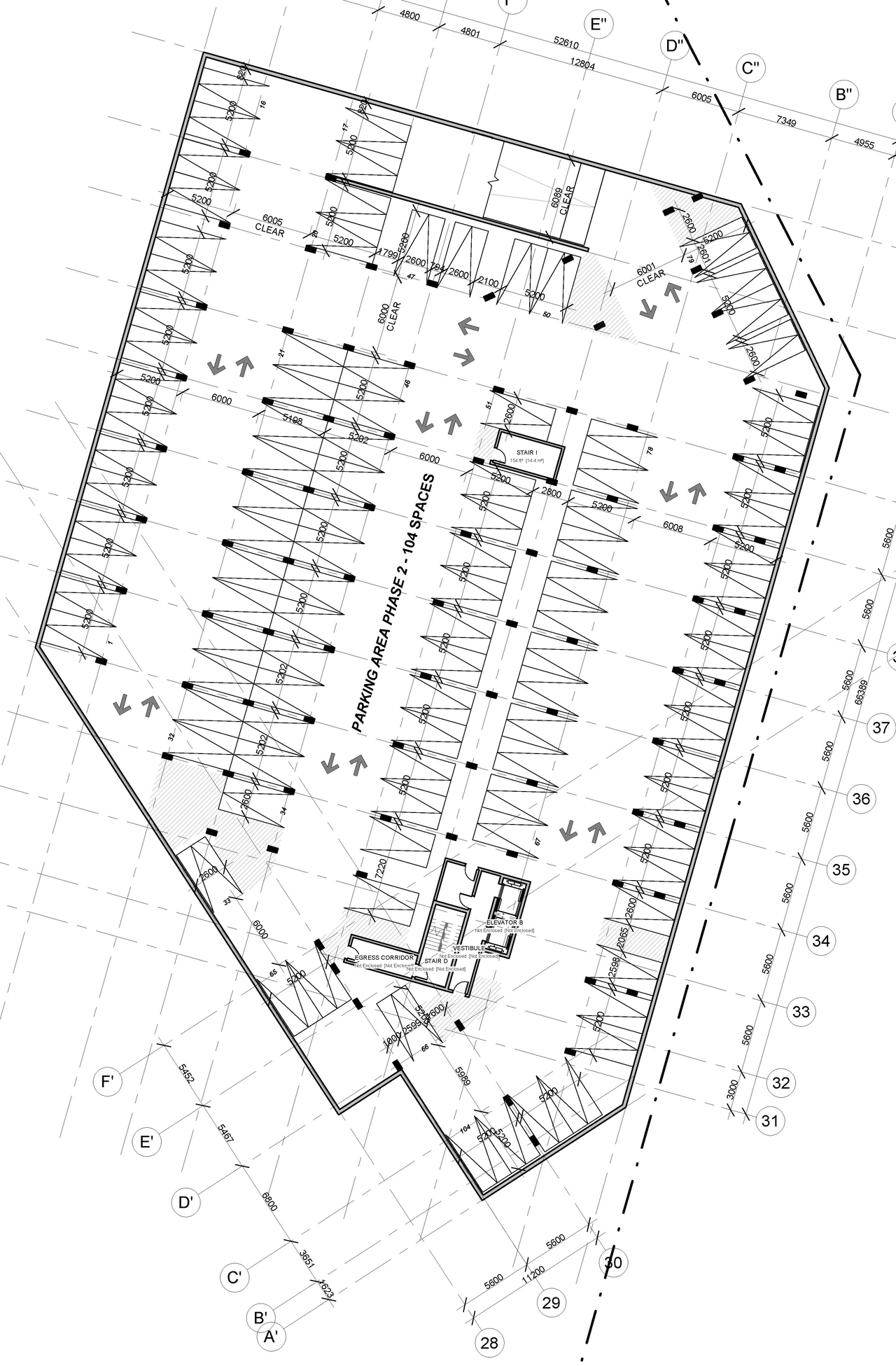 Construction site plan for project from page 1 of the file '2022-07-14 - Parking & Ground Floor Plan - D07-12-21-0153'