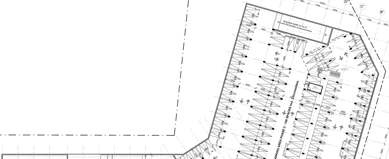 Floor plan for project from page 2 of the file '2022-07-14 - Parking & Ground Floor Plan - D07-12-21-0153'