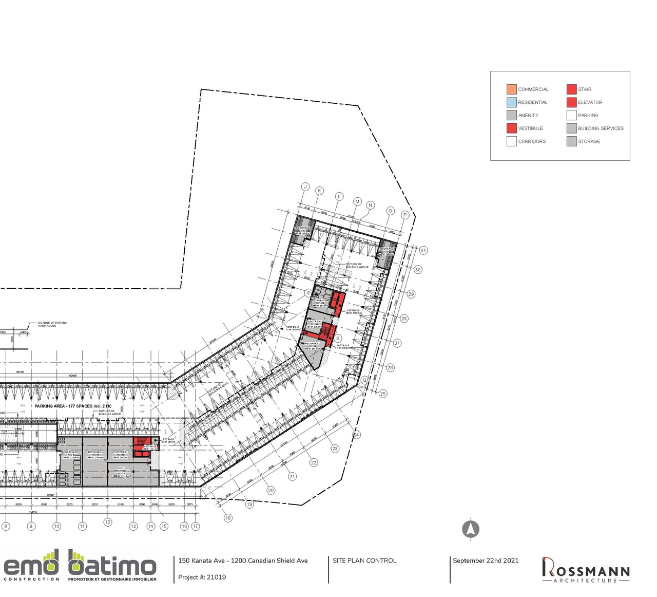 Construction site plan for project from page 31 of the file '2021-09-28 - Design Brief - D07-12-21-0153'