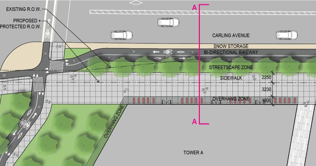Construction site plan for project from page 34 of the file 'Final Approved - Planning Rationale and Design Brief - D07-12-21-0159'