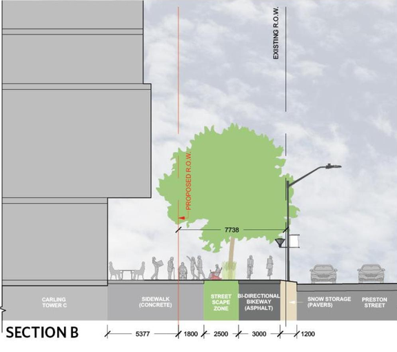Construction site plan for project from page 37 of the file 'Final Approved - Planning Rationale and Design Brief - D07-12-21-0159'