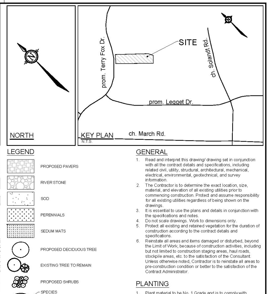Construction site plan for project from page 32 of the file '2021-10-14 - Design Brief - D07-12-21-0160'
