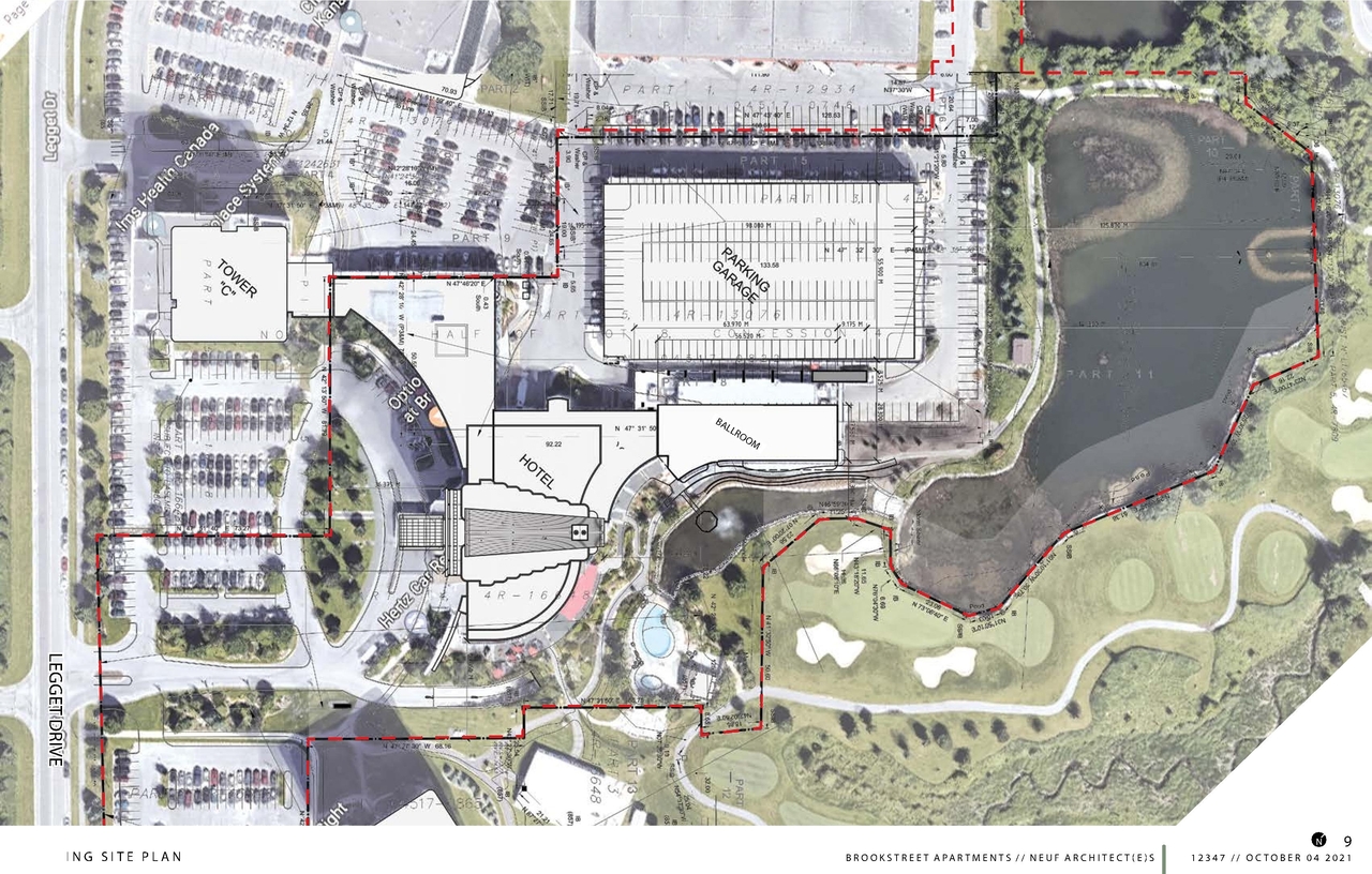 Construction site plan for project from page 9 of the file '2021-10-14 - Design Brief - D07-12-21-0160'