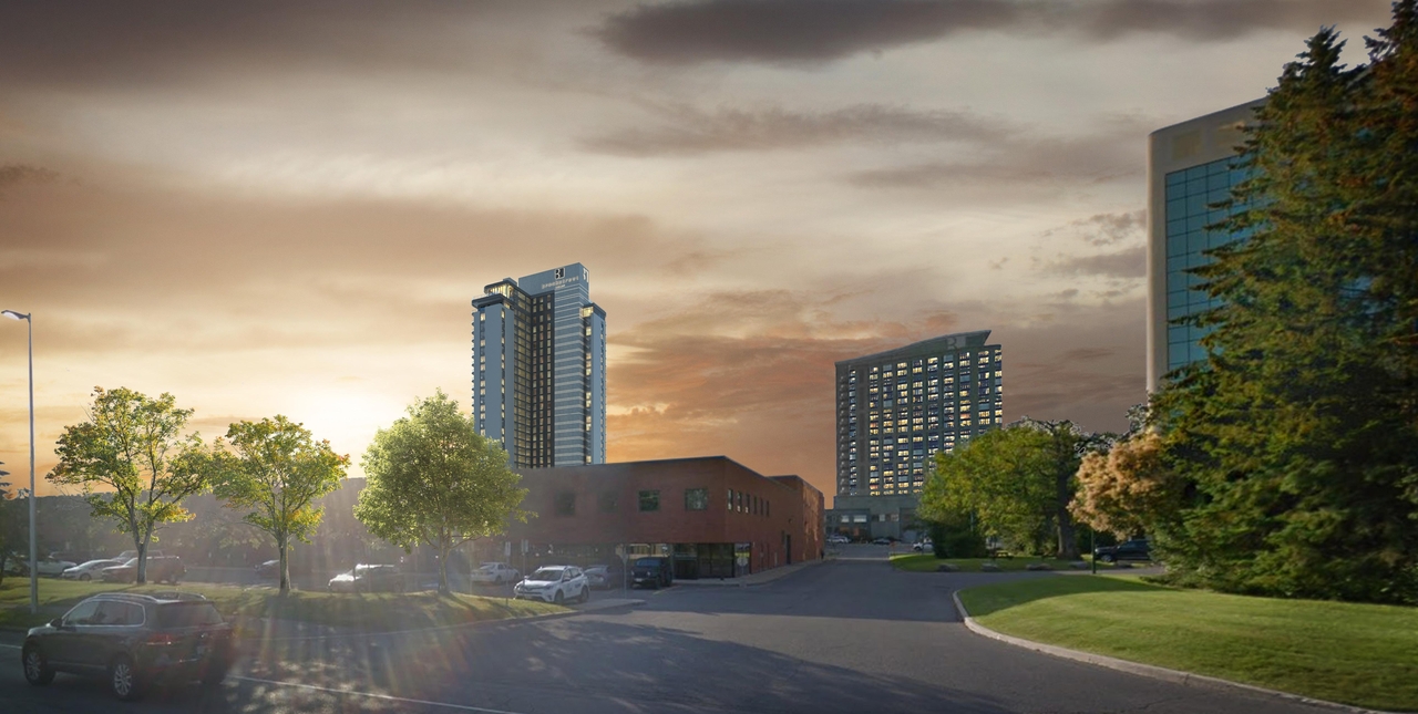 Rendering of building from page 16 of the file '2022-02-03 - Design Brief - D07-12-21-0160'