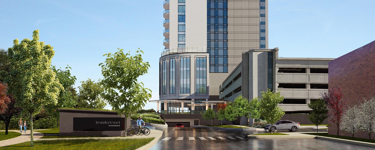 Rendering of building from page 19 of the file '2022-02-03 - Design Brief - D07-12-21-0160'