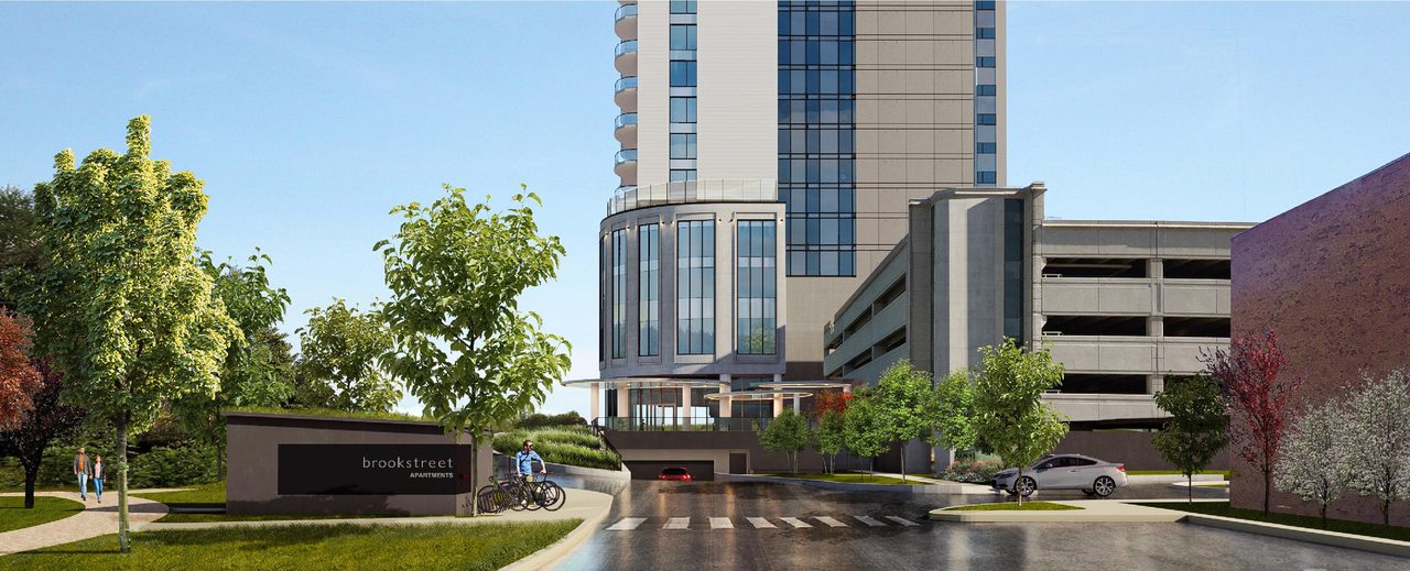 Rendering of building from page 19 of the file '2022-02-03 - Design Brief - D07-12-21-0160'