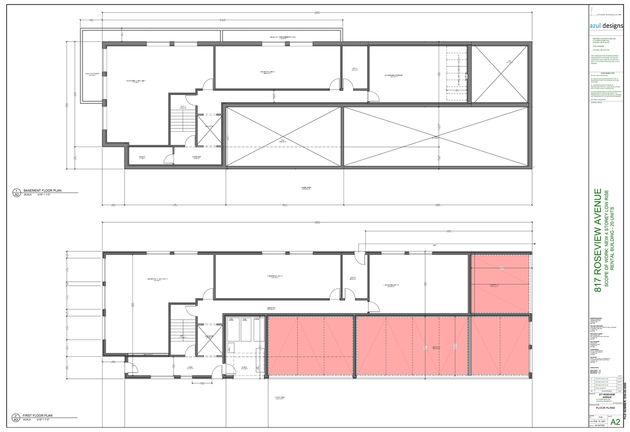 Floor plan for project from page 2 of the file '2021-10-19 - Site Plan Floor Plans Elevations - D07-12-21-0165'