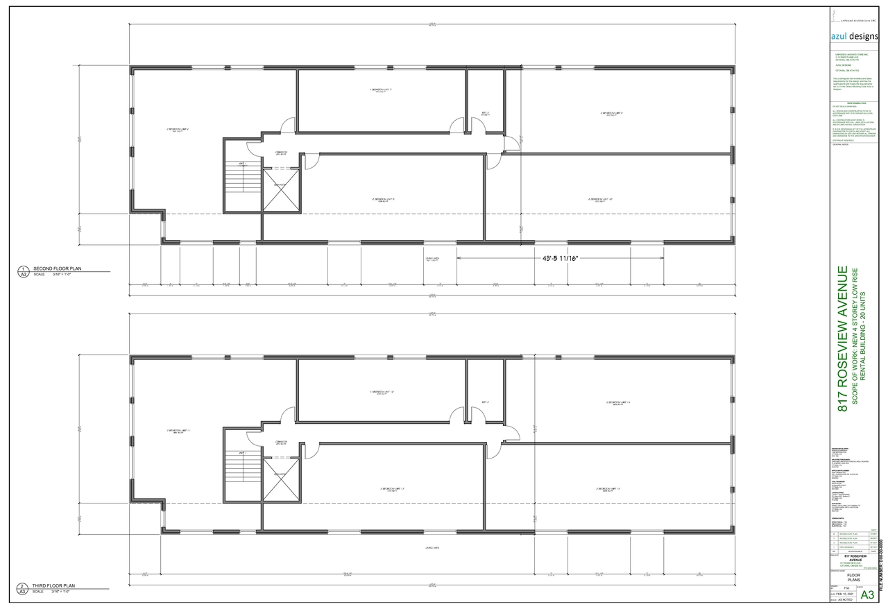 Floor plan for project from page 3 of the file '2021-10-19 - Site Plan Floor Plans Elevations - D07-12-21-0165'