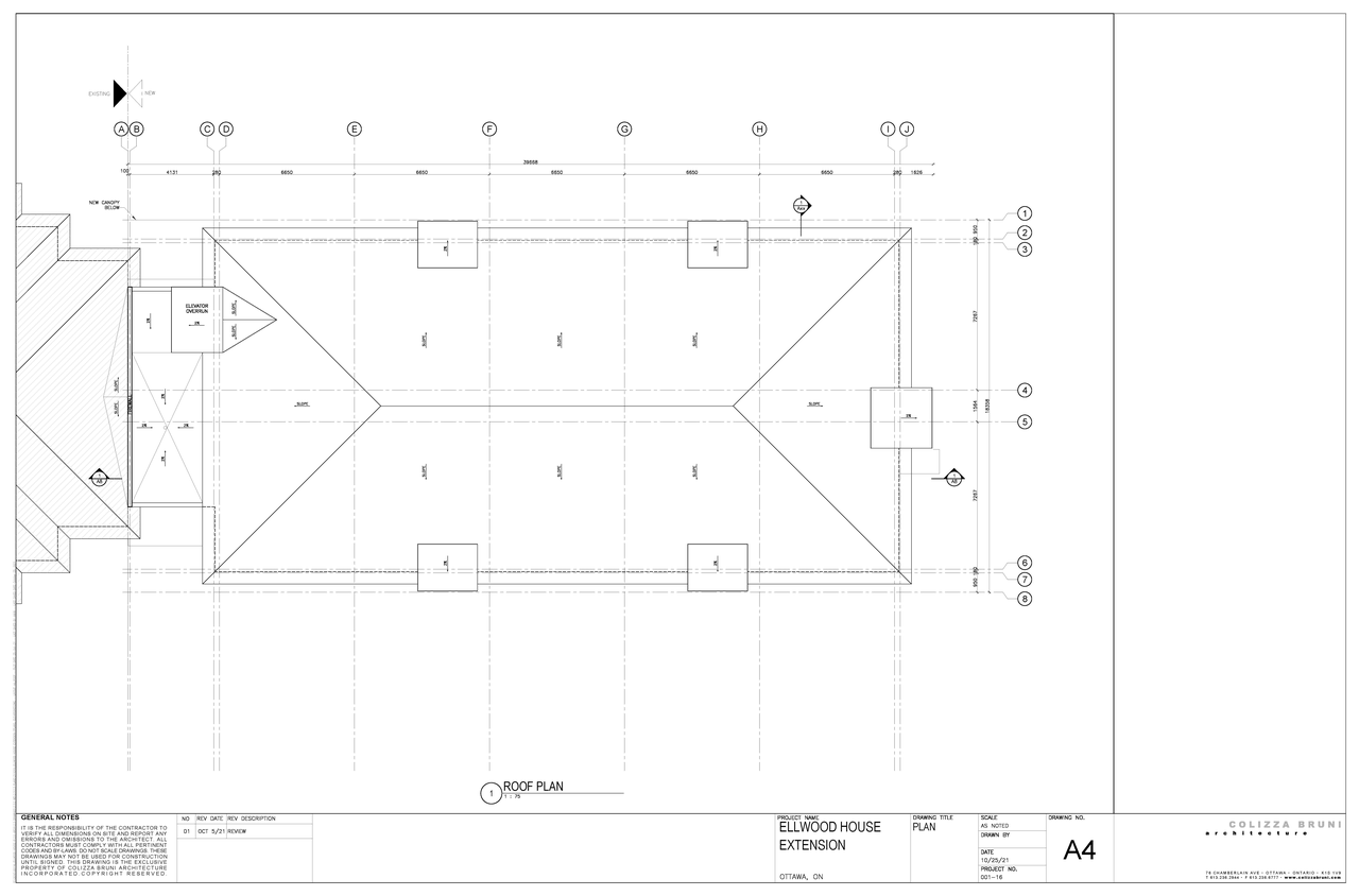 Construction site plan for project from page 5 of the file '2021-10-27 - Floor Plans - D07-12-21-0174'