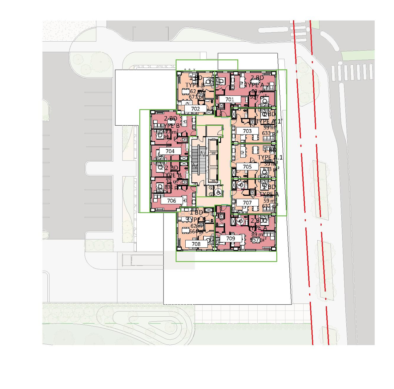 Construction site plan for project from page 25 of the file '2026-07-03 - Design Brief - D07-12-21-0177'