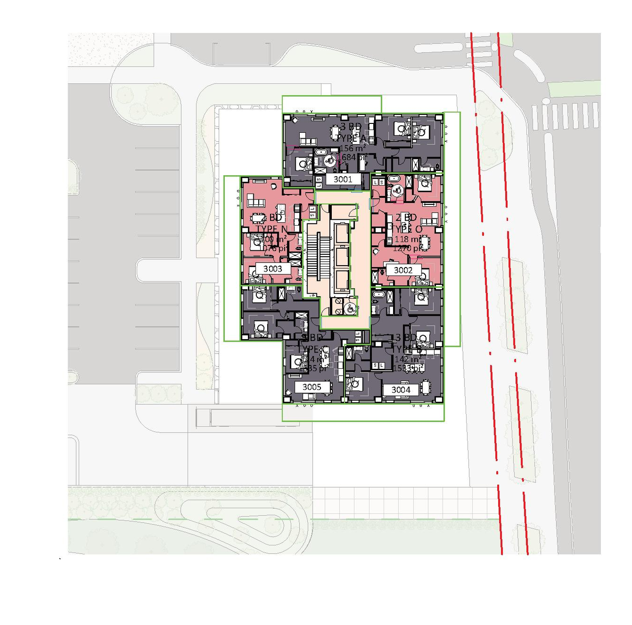 Construction site plan for project from page 26 of the file '2026-07-03 - Design Brief - D07-12-21-0177'
