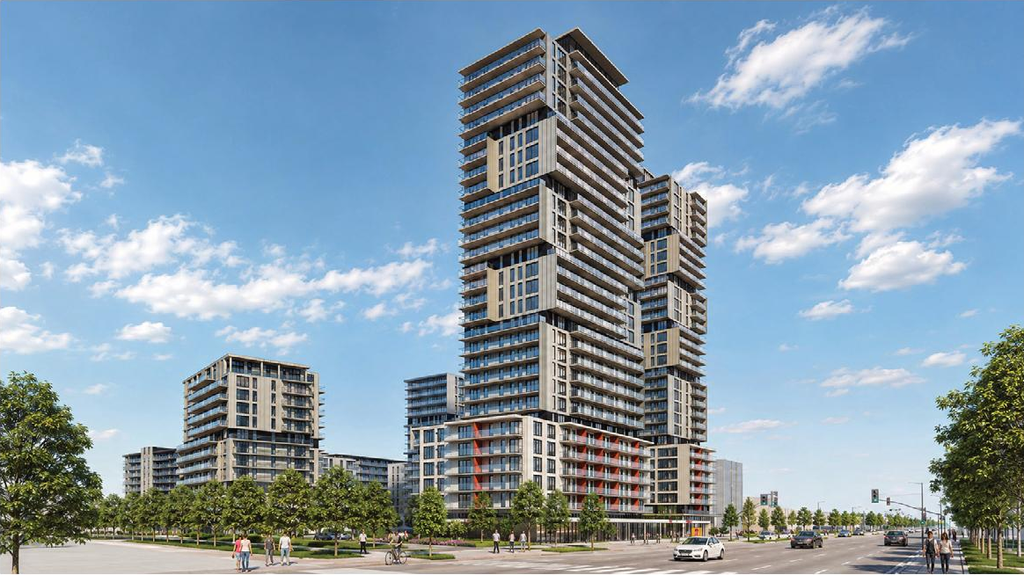 Rendering of building from page 33 of the file '2026-07-03 - Design Brief - D07-12-21-0177'