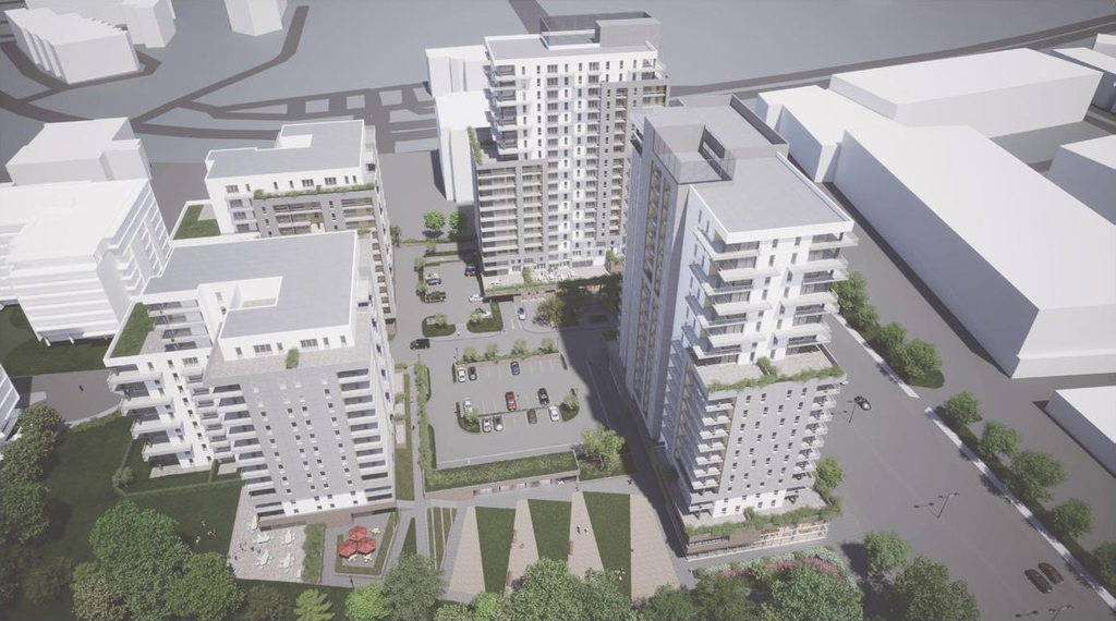 Rendering of building from page 35 of the file '2026-07-03 - Design Brief - D07-12-21-0177'