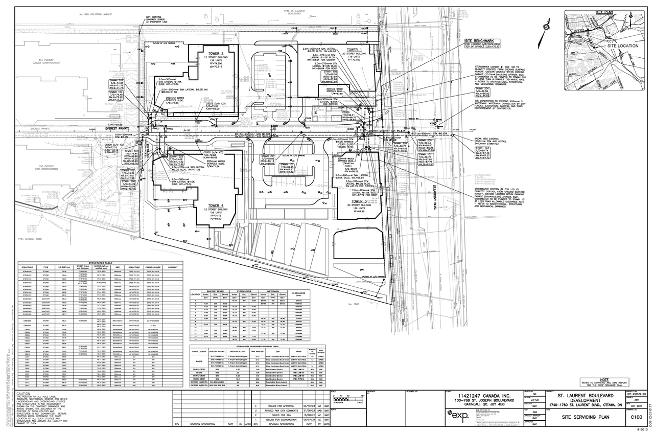 Construction site plan for project from page 164 of the file '2026-07-03 - UDRP Report - D07-12-21-0177'