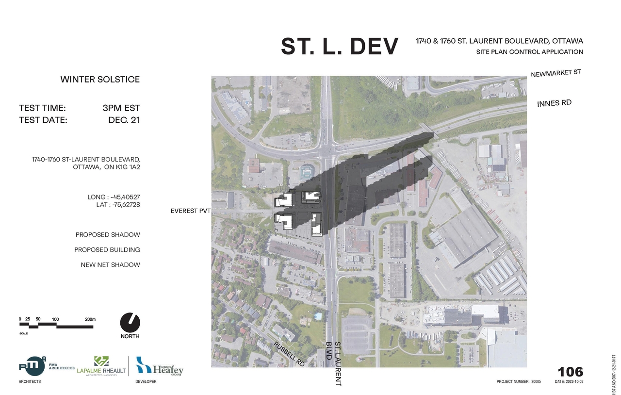 Construction site plan for project from page 107 of the file '2023-10-13 - Design Brief - D07-12-21-0177'