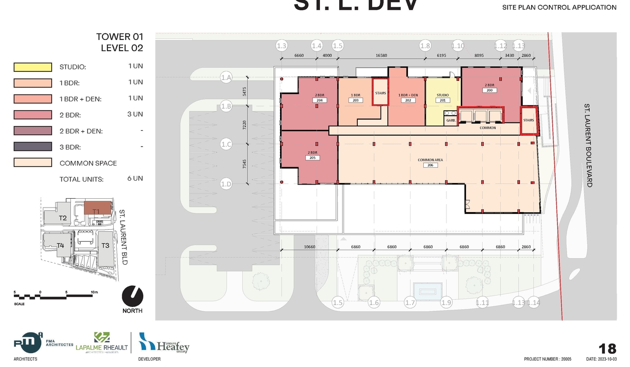 Construction site plan for project from page 19 of the file '2023-10-13 - Design Brief - D07-12-21-0177'