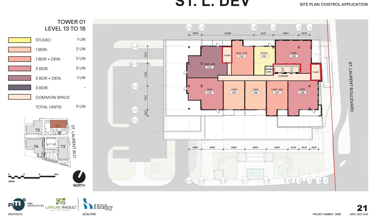 Construction site plan for project from page 22 of the file '2023-10-13 - Design Brief - D07-12-21-0177'