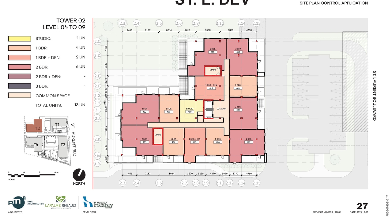 Construction site plan for project from page 28 of the file '2023-10-13 - Design Brief - D07-12-21-0177'
