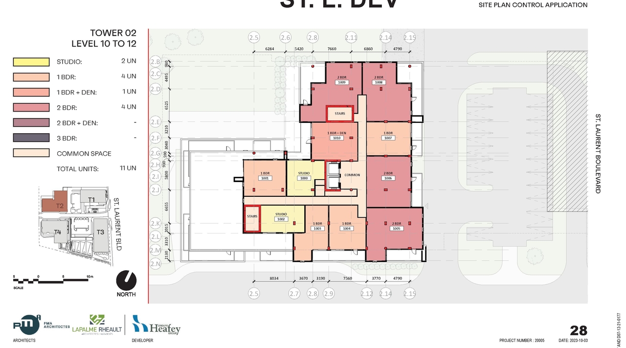 Construction site plan for project from page 29 of the file '2023-10-13 - Design Brief - D07-12-21-0177'