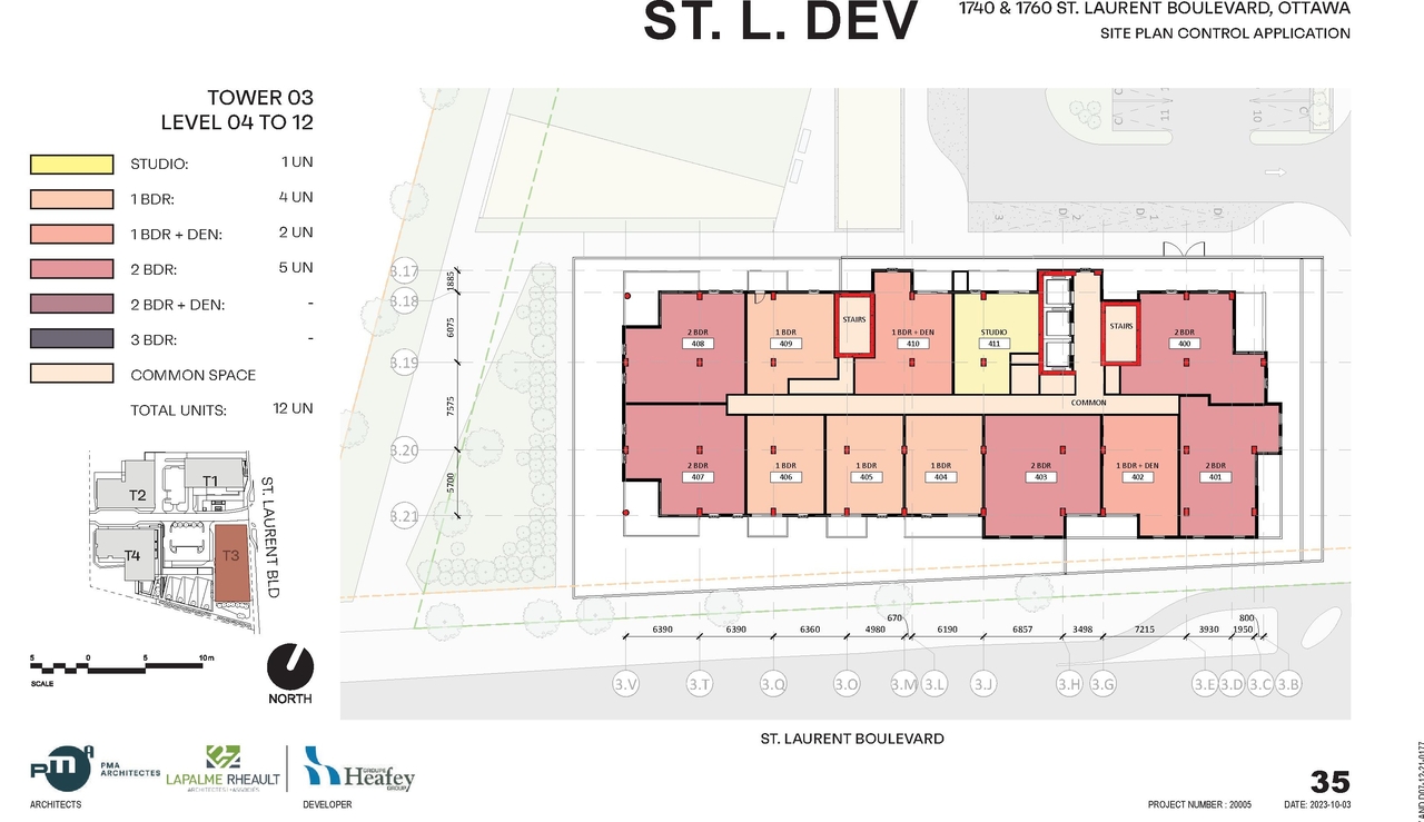 Construction site plan for project from page 36 of the file '2023-10-13 - Design Brief - D07-12-21-0177'