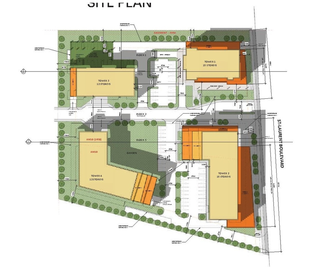 Construction site plan for project from page 5 of the file '2023-10-13 - Design Brief - D07-12-21-0177'